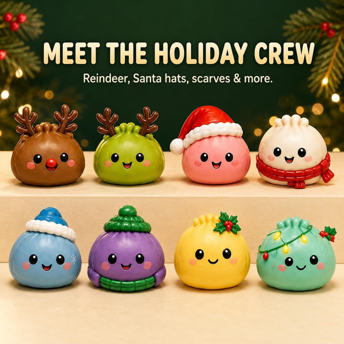 Dumpling Squishy Advent Calendar — 24 Days of Christmas Surprises